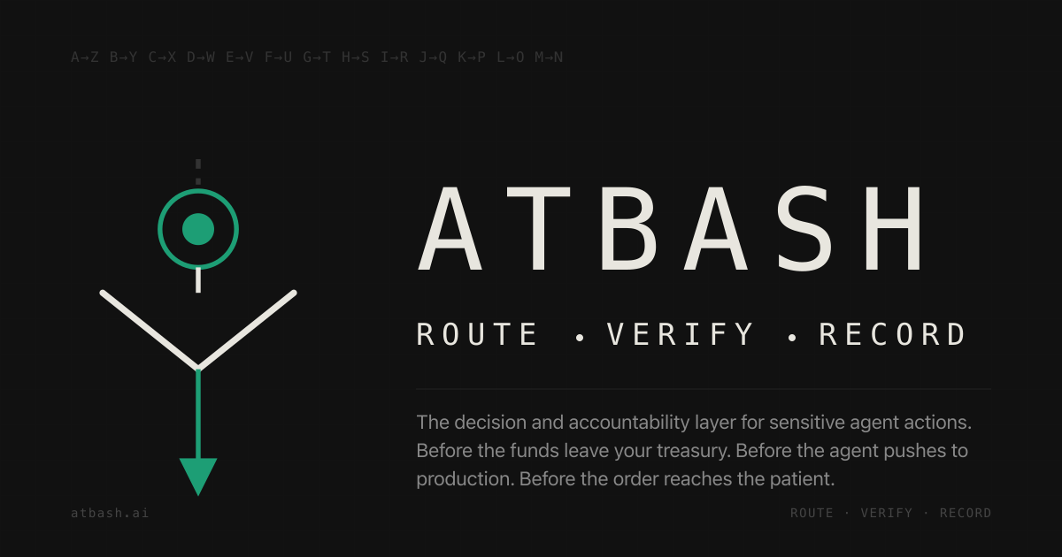 ATBASH — Route. Verify. Record.
